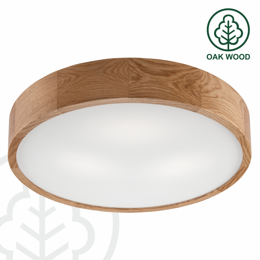 Brilagi - LED Plafonjera CARVALHO 3xE27/60W/230V hrast pr. 47,5 cm
