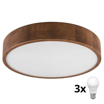 Brilagi - LED Plafonjera CARVALHO 3xE27/60W/230V hrast pr. 47 cm
