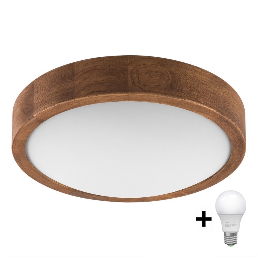 Brilagi - LED Plafonjera CARVALHO SLIM 1xE27/60W/230V hrast pr. 27 cm