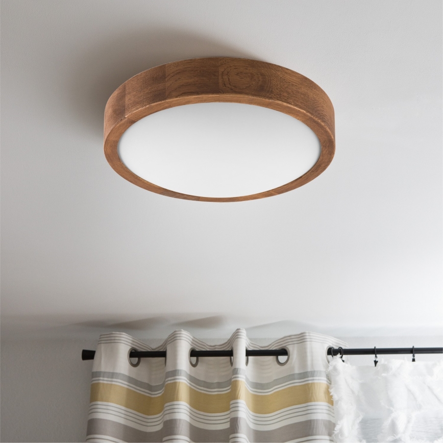 Brilagi - LED Plafonjera CARVALHO SLIM 1xE27/60W/230V hrast pr. 27 cm