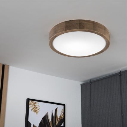 Brilagi - LED Plafonjera CARVALHO SLIM 1xE27/60W/230V hrast pr. 27 cm