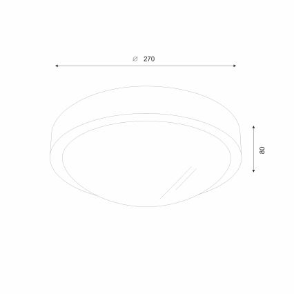 Brilagi - LED Plafonjera CARVALHO SLIM 1xE27/60W/230V hrast pr. 27 cm