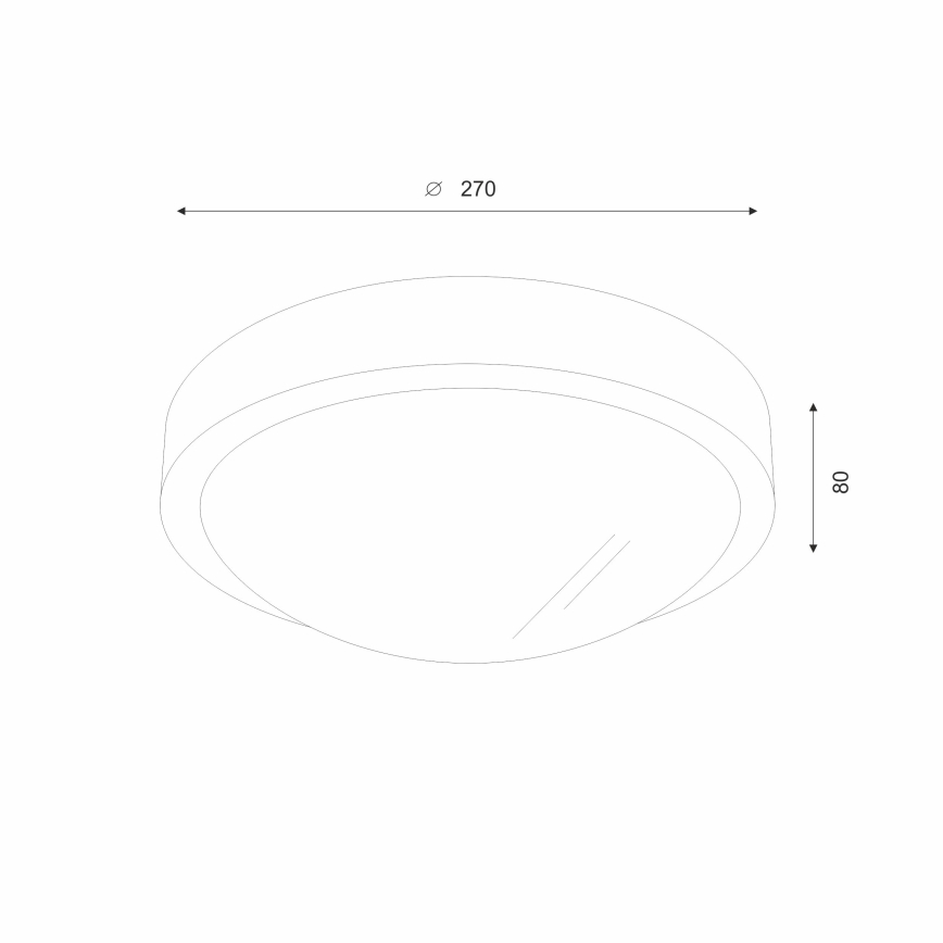 Brilagi - LED Plafonjera CARVALHO SLIM 1xE27/60W/230V hrast pr. 27 cm
