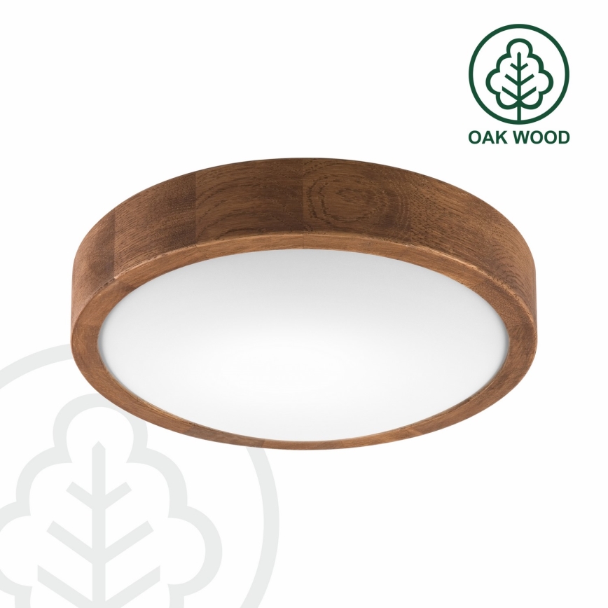 Brilagi - LED Plafonjera CARVALHO SLIM 1xE27/60W/230V hrast trešnja pr. 27 cm