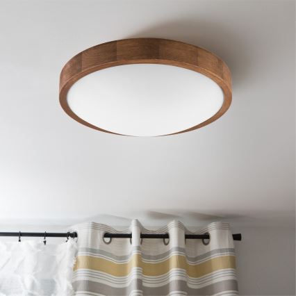 Brilagi - LED Plafonjera CARVALHO SLIM 2xE27/60W/230V hrast trešnja pr. 37 cm