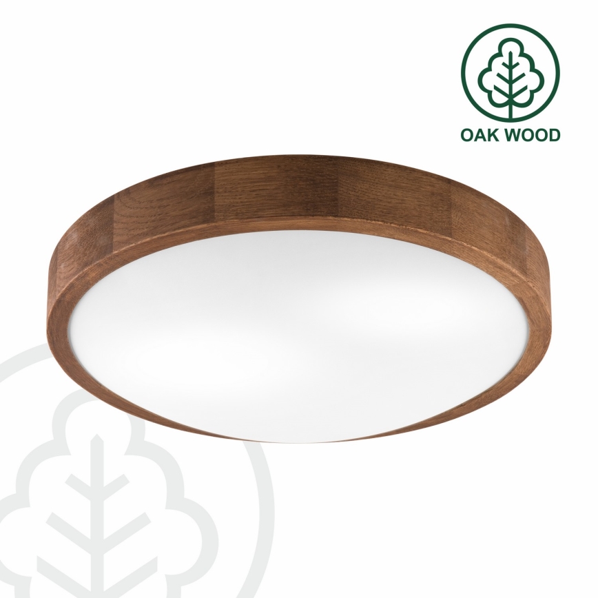 Brilagi - LED Plafonjera CARVALHO SLIM 2xE27/60W/230V hrast trešnja pr. 37 cm
