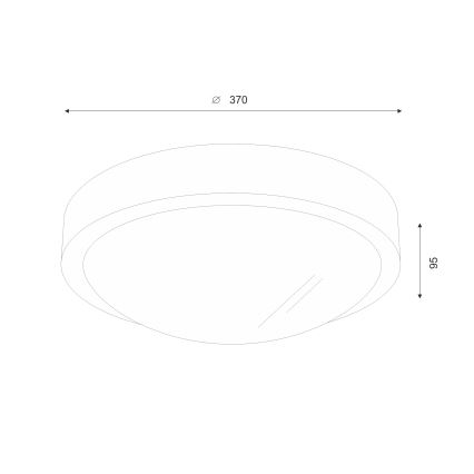 Brilagi - LED Plafonjera CARVALHO SLIM 2xE27/60W/230V hrast trešnja pr. 37 cm