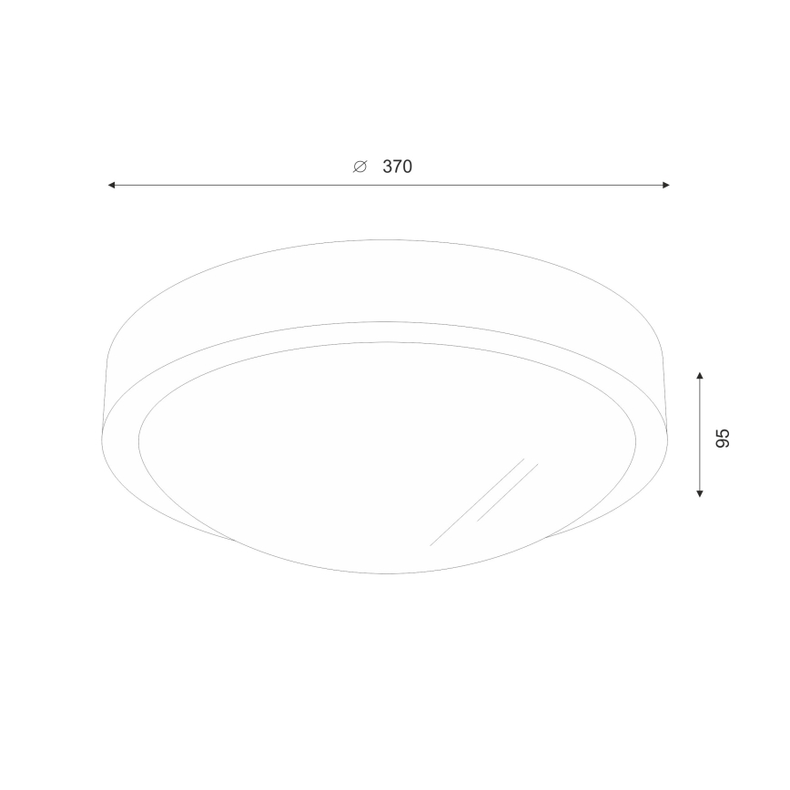 Brilagi - LED Plafonjera CARVALHO SLIM 2xE27/60W/230V hrast trešnja pr. 37 cm