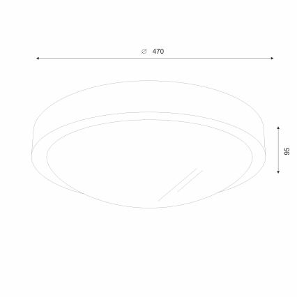 Brilagi - LED plafonjera CARVALHO SLIM 3xE27/60W/230V hrast/orah prečnik 47 cm