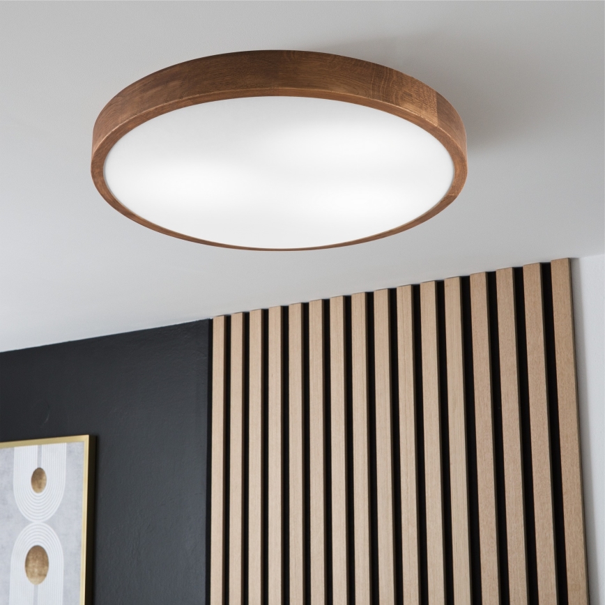 Brilagi - LED Plafonjera CARVALHO SLIM 3xE27/60W/230V hrast trešnja pr. 47 cm
