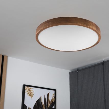 Brilagi - LED Plafonjera CARVALHO SLIM 3xE27/60W/230V hrast trešnja pr. 47 cm