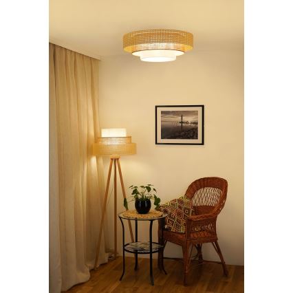 Brilagi - LED Plafonjera CEDAR LUNETA LED/26W/230V bež/braon/kremasta