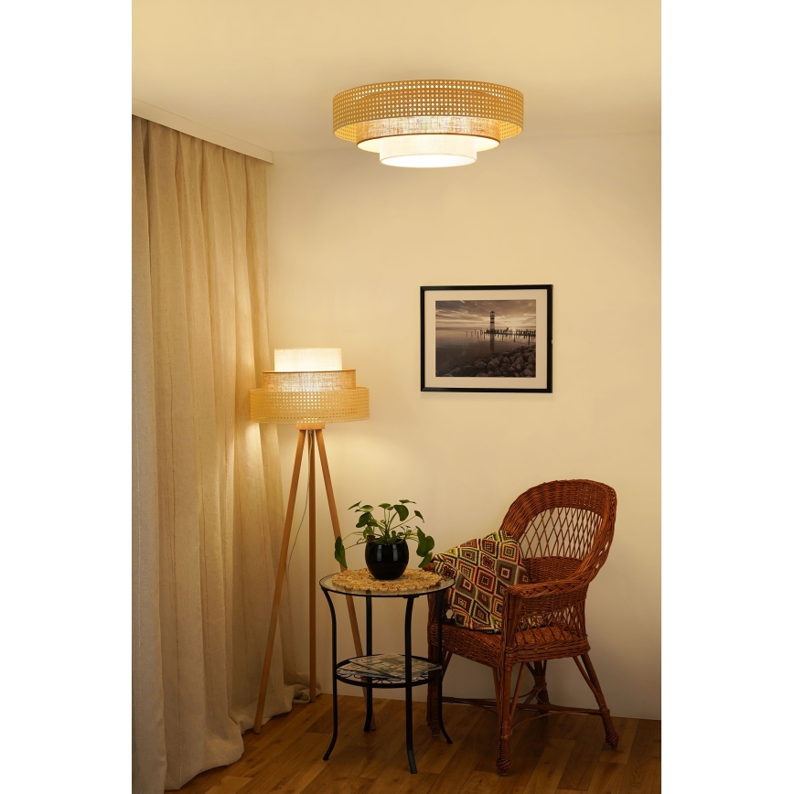 Brilagi - LED Plafonjera CEDAR LUNETA LED/26W/230V bež/braon/kremasta