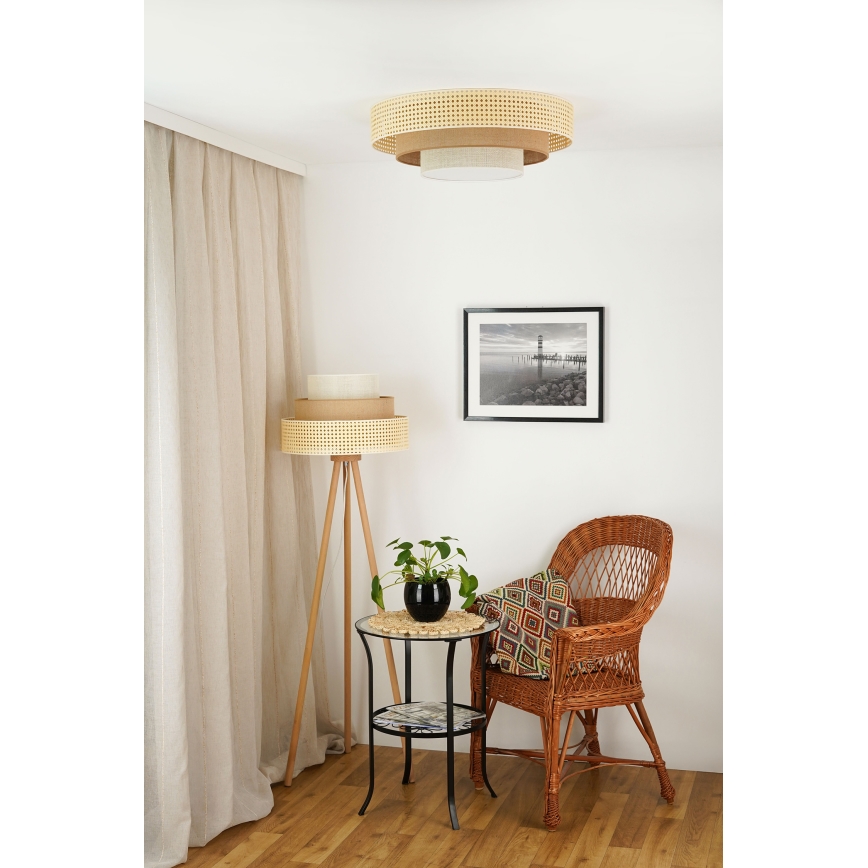 Brilagi - LED Plafonjera CEDAR LUNETA LED/26W/230V bež/braon/kremasta