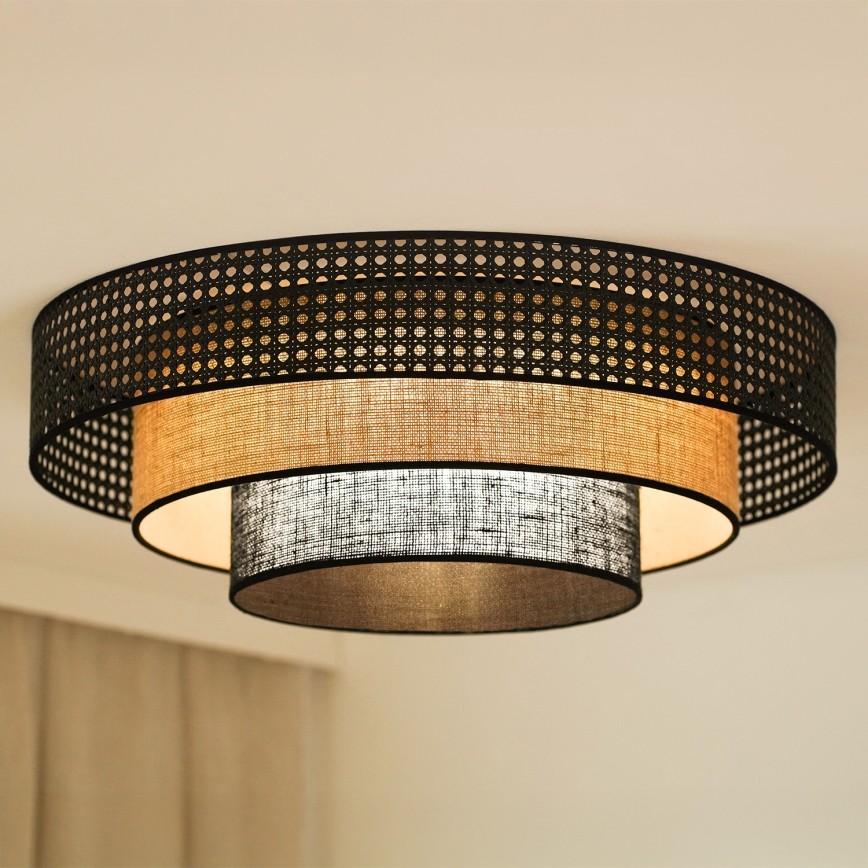 Brilagi - LED Plafonjera DAKOTA LUNETA LED/12W/230V pr. 60 cm 3000K/4000K/6400K crno/bež