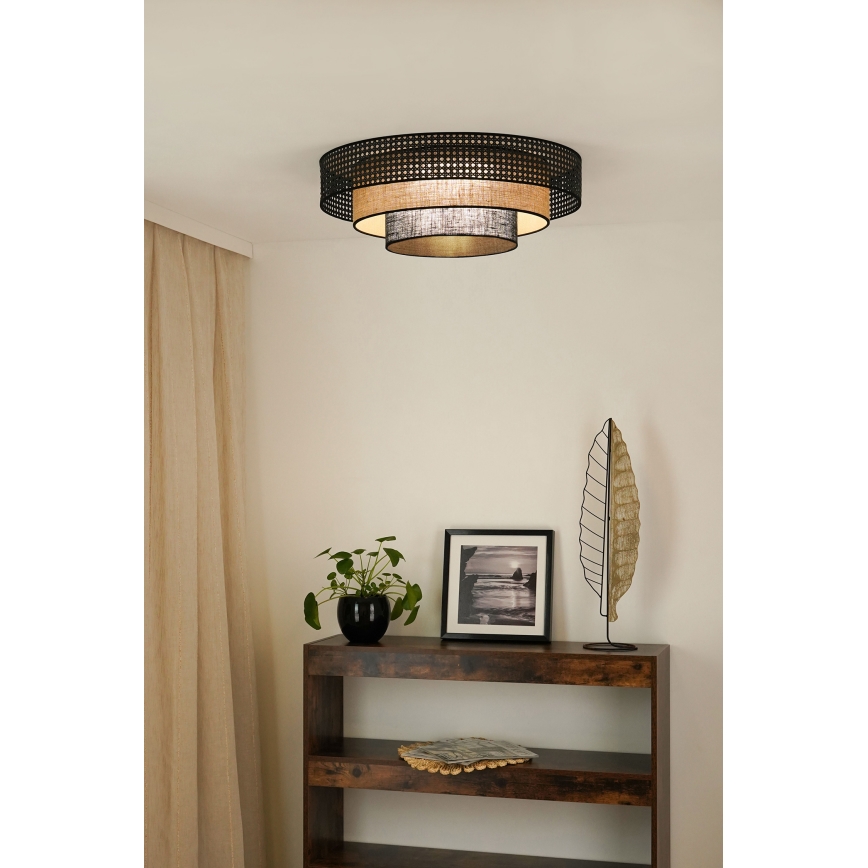 Brilagi - LED Plafonjera DAKOTA LUNETA LED/12W/230V pr. 60 cm 3000K/4000K/6400K crno/bež