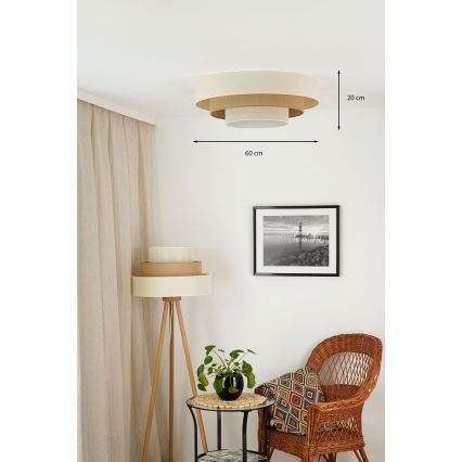 Brilagi - LED Plafonjera DENVER LUNETA LED/12W/230V pr. 60 cm 3000K/4000K/6400K bež/kremasta