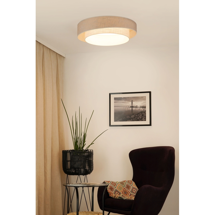 Brilagi - LED Plafonjera DOVER SHINE LED/26W/230V pr. 60 cm sivo/kremasta