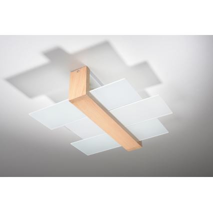Brilagi -  LED Plafonjera HERA 2xE27/7,5W/230V drvo