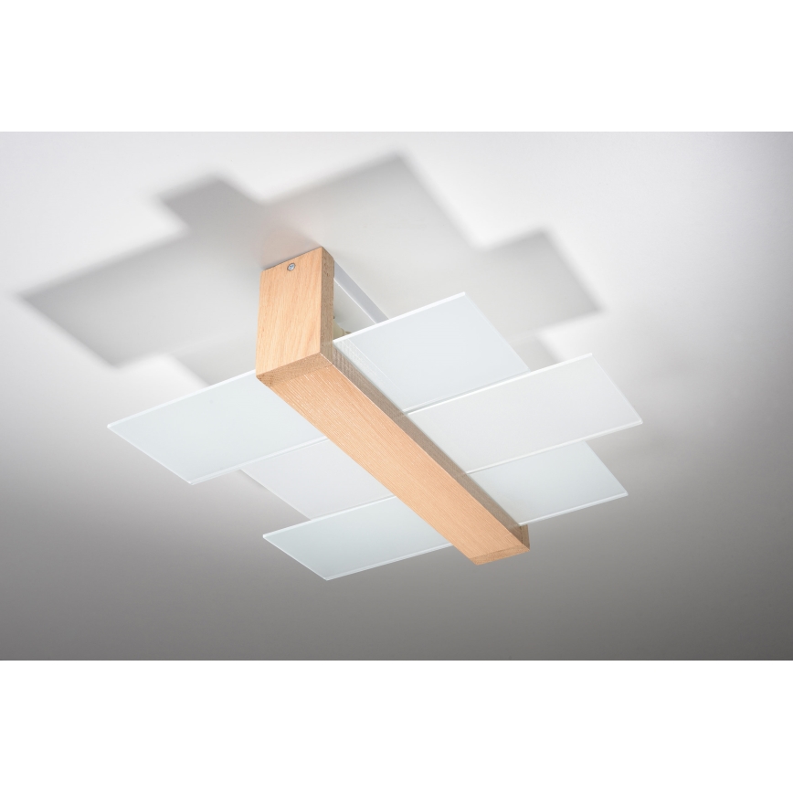 Brilagi -  LED Plafonjera HERA 2xE27/7,5W/230V drvo