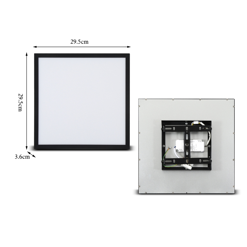 Brilagi - LED Plafonjera SLIMFRAME LED/25W/230V 30x30 cm crno