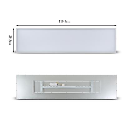 Brilagi - LED Plafonjera SLIMFRAME LED/58W/230V 120x30 cm bela
