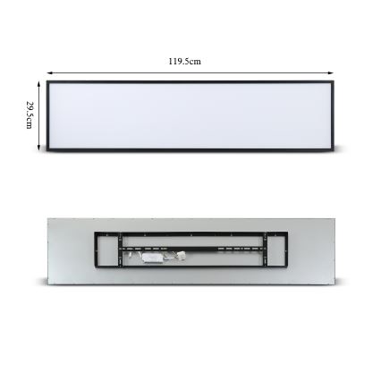 Brilagi - LED Plafonjera SLIMFRAME LED/58W/230V 120x30 cm crno