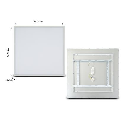 Brilagi - LED Plafonjera SLIMFRAME LED/58W/230V 60x60 cm bela