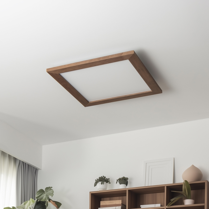 Brilagi - LED Plafonjera SLIMFRAME WOOD LED/36W/230V 49,5x49,5 cm tamno braon