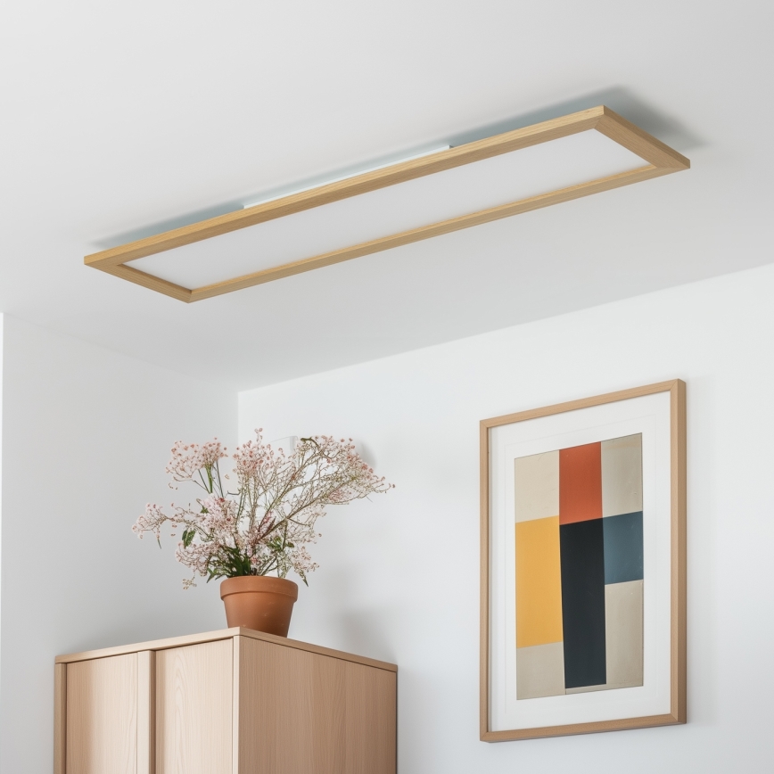 Brilagi - LED Plafonjera SLIMFRAME WOOD LED/58W/230V 124x34 cm braon