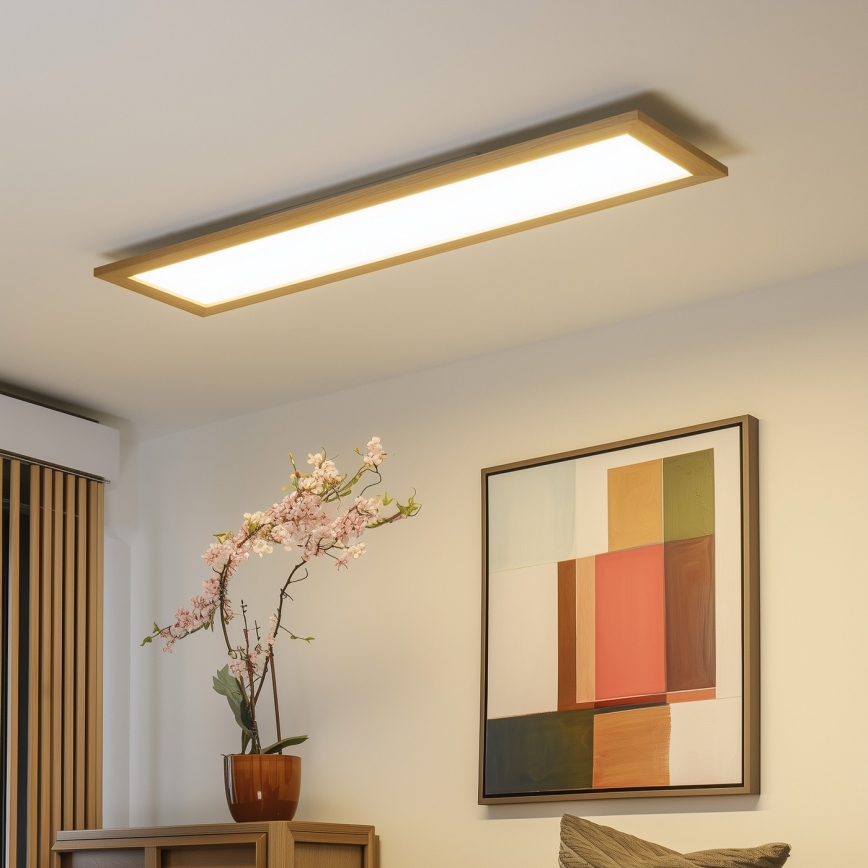 Brilagi - LED Plafonjera SLIMFRAME WOOD LED/58W/230V 124x34 cm braon
