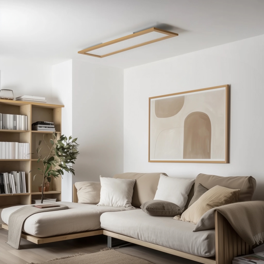 Brilagi - LED Plafonjera SLIMFRAME WOOD LED/58W/230V 124x34 cm braon