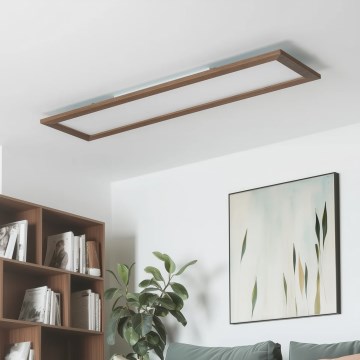Brilagi - LED Plafonjera SLIMFRAME WOOD LED/58W/230V 124x34 cm tamno braon