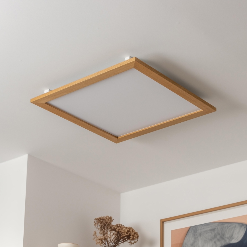 Brilagi - LED Plafonjera SLIMFRAME WOOD LED/58W/230V 64x64 cm braon