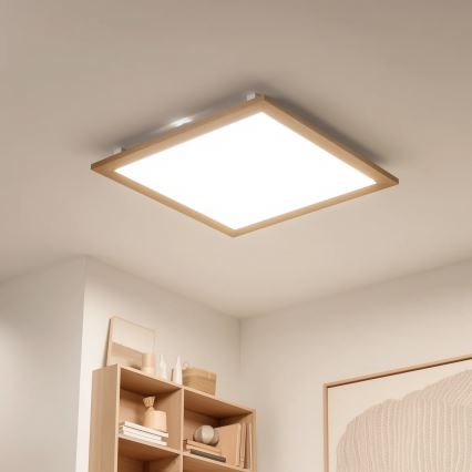 Brilagi - LED Plafonjera SLIMFRAME WOOD LED/58W/230V 64x64 cm braon