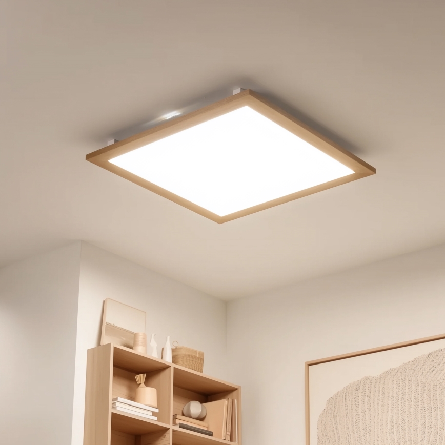 Brilagi - LED Plafonjera SLIMFRAME WOOD LED/58W/230V 64x64 cm braon