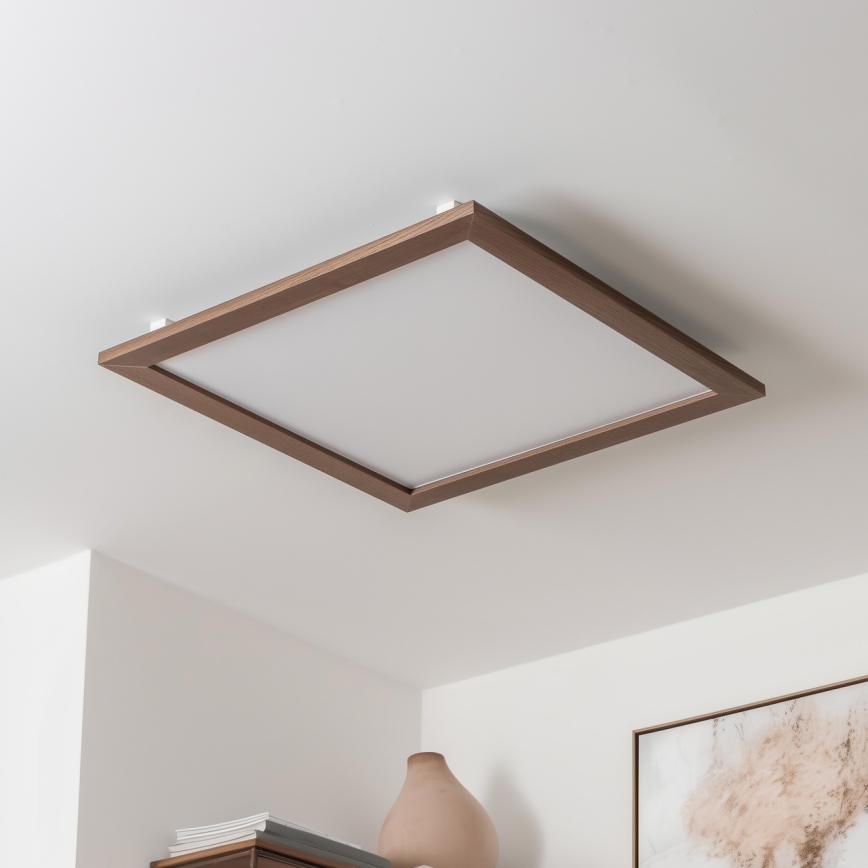 Brilagi - LED Plafonjera SLIMFRAME WOOD LED/58W/230V 64x64 cm tamno braon