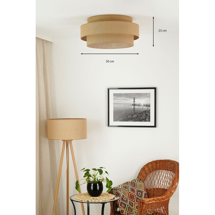 Brilagi - LED Plafonjera SPACE YUTE LED/12W/230V pr. 50 cm 3000K/4000K/6400K bež