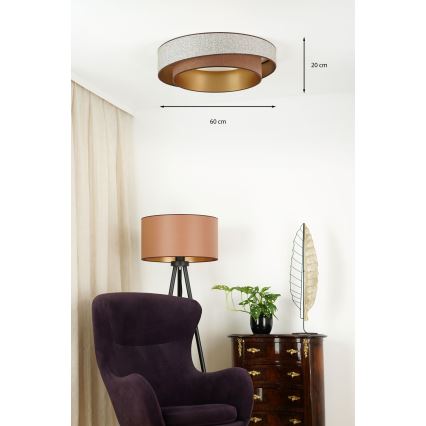 Brilagi - LED Plafonjera VEGAS SHINE LED/24W/230V pr. 60 cm braon