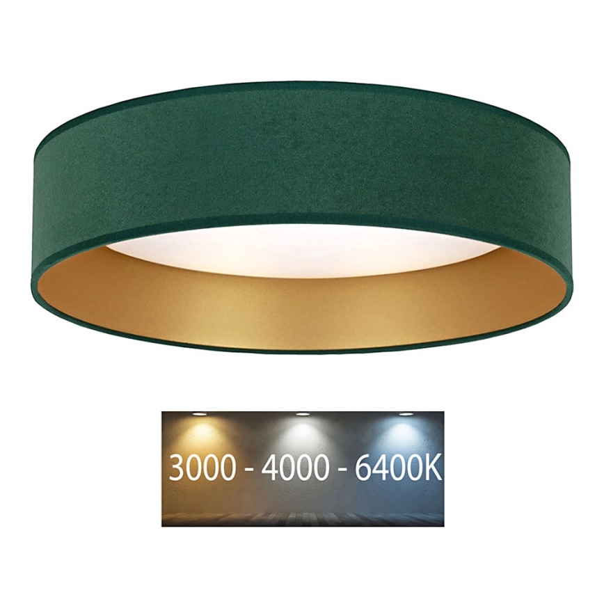 Brilagi - LED Plafonjera VELVET LED/12W/230V pr. 30 cm 3000K/4000K/6400K zelena/zlatna