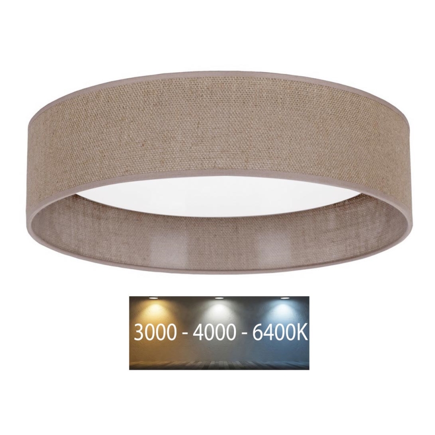 Brilagi - LED Plafonjera VELVET LED/24W/230V pr. 40 cm 3000/4000/6400K braon