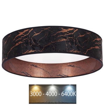 Brilagi - LED Plafonjera VELVET LED/24W/230V pr. 40 cm 3000/4000/6400K crno/bakrena