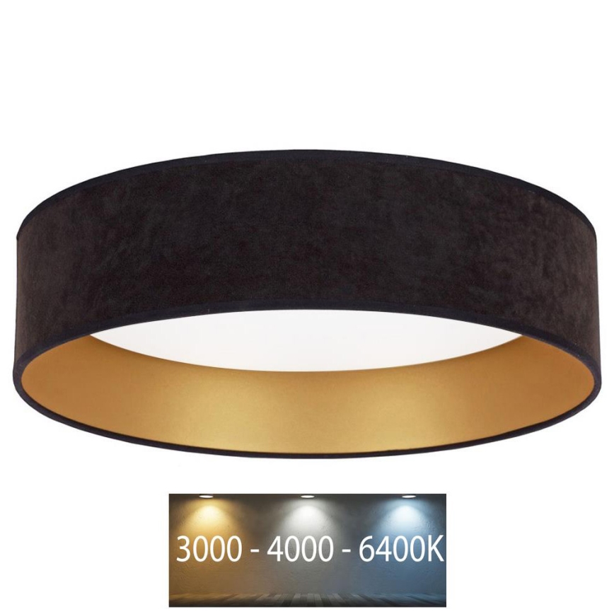 Brilagi - LED Plafonjera VELVET LED/24W/230V pr. 40 cm 3000/4000/6400K crno/zlatna