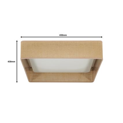 Brilagi - LED Plafonjera VELVET SQUARE LED/24W/230V braon