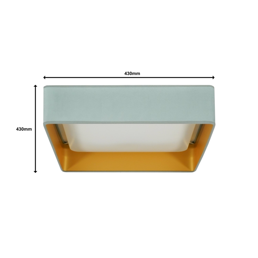 Brilagi - LED Plafonjera VELVET SQUARE LED/24W/230V menta