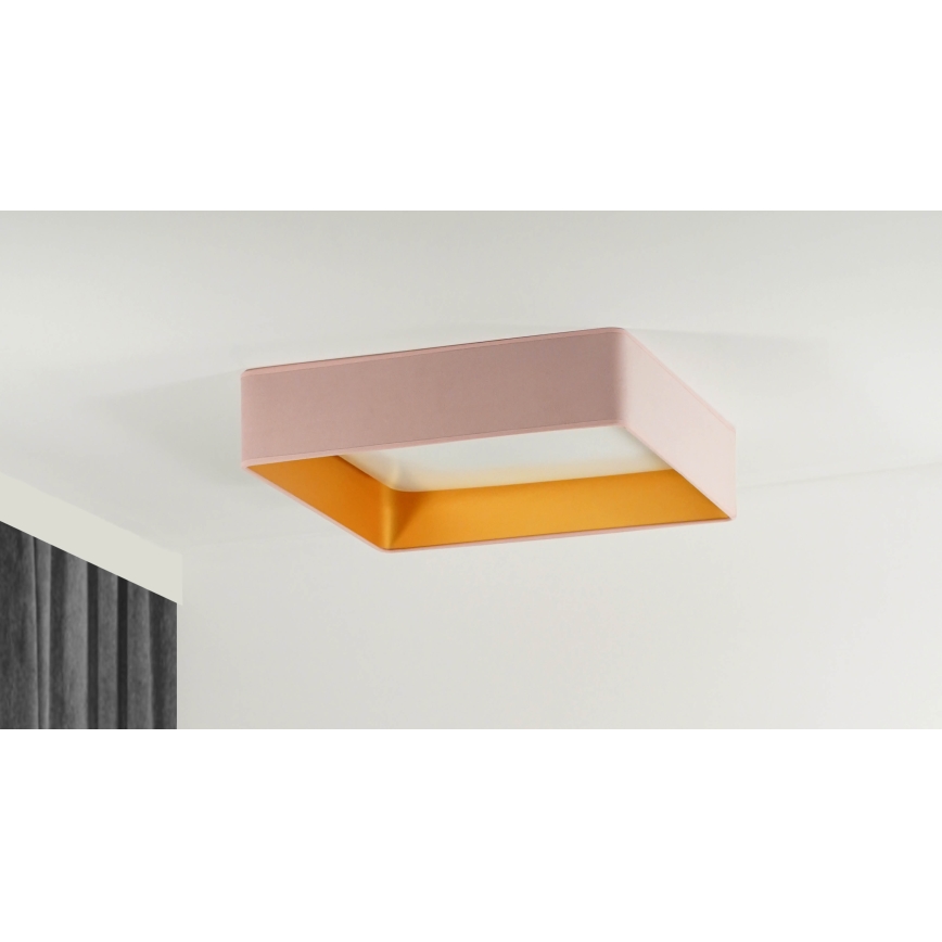 Brilagi - LED Plafonjera VELVET SQUARE LED/24W/230V roze