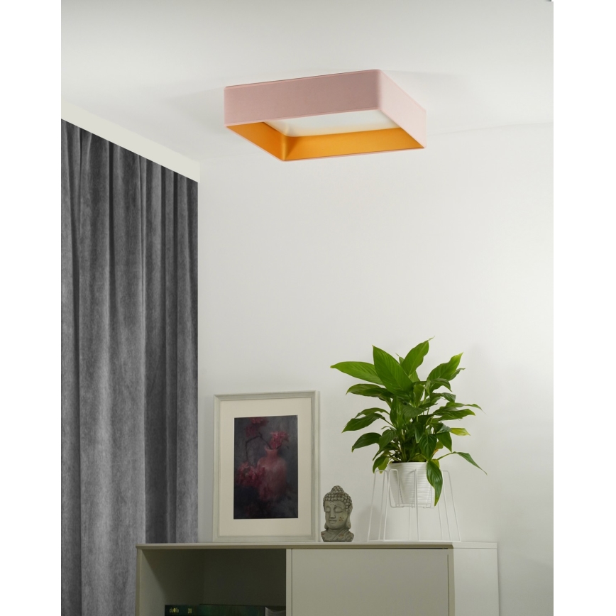 Brilagi - LED Plafonjera VELVET SQUARE LED/24W/230V roze