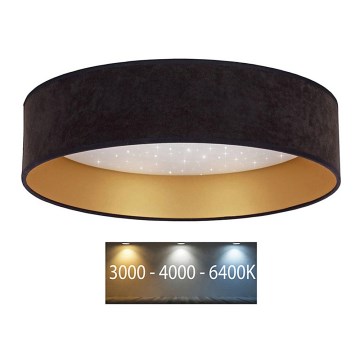 Brilagi - LED Plafonjera VELVET STAR LED/24W/230V pr. 40 cm 3000K/4000K/6400K crno/zlatna