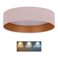 Brilagi - LED Plafonjera VELVET STAR LED/24W/230V pr. 40 cm 3000K/4000K/6400K roze/zlatna