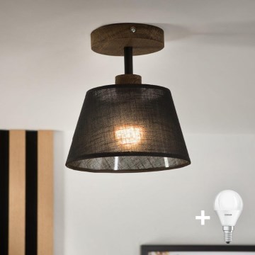 Brilagi - LED plafonski luster ANTHONY 1xE14/60W/230V hrast orah/crna